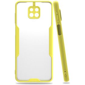Newface Xiaomi Redmi Note 9S Platin Silikon Sarı Kılıf