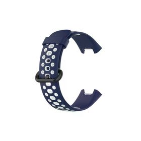 Newface Xiaomi Redmi Watch 2 Lacivert-Beyaz Spor Delikli Kordon