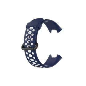 Newface Xiaomi Redmi Watch 2 Lacivert-Beyaz Spor Delikli Kordon