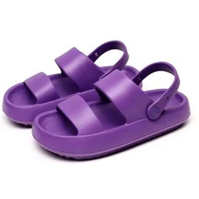 Newrong Flip Flop İki Aşınma Yumuşak Mor Kadın Sandalet