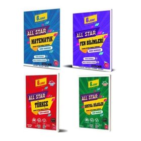 Newton 6. Sınıf 4 Kitap Matematik+Fen+Türkçe+Sosyal All Star Soru Bankası