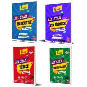 Newton 6. Sınıf 4 Kitap Matematik+Fen+Türkçe+Sosyal All Star Soru Bankası
