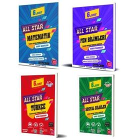 Newton 6. Sınıf 4 Kitap Matematik+Fen+Türkçe+Sosyal All Star Soru Bankası