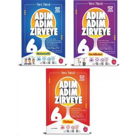 Newton 6. Sınıf Matematik+Fen+Türkçe Adım Adım Zirveye 3 Kitap Soru Bankası
