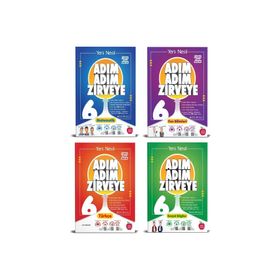 Newton 6. Sınıf Matematik+Fen+Türkçe+Sosyal Adım Adım Zirveye 4 Kitap Soru Bankası