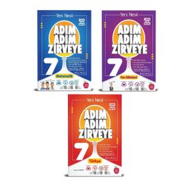 Newton 7. Sınıf 3 Kitap Matematik+Fen+Türkçe Adım Adım Zirveye Soru Bankası