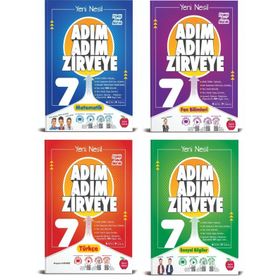 Newton 7. Sınıf 4 Kitap Matematik+Fen+Türkçe+Sosyal Adım Adım Zirveye Soru Bankası