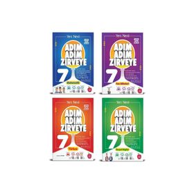 Newton 7. Sınıf 4 Kitap Matematik+Fen+Türkçe+Sosyal Adım Adım Zirveye Soru Bankası