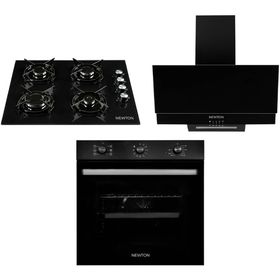 Newton F-17 GLS640 MFA400 2'li Siyah Cam Ankastre Set