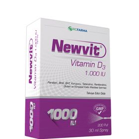 Newvit Vitamin D3 1000 IU İçeren 30 ml Sprey