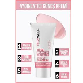 Newwell Ton Eşitleyici Yüksek Koruma Etkili SPF50+ Aydınlatıcı 50 ml Pembe Yüz Güneş Kremi