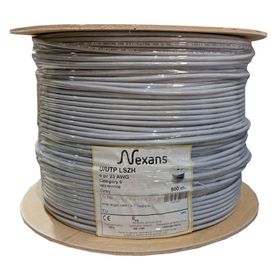 Nexans NEX1611TO5 CAT6 500 m 23AWG 0.58 mm UTP Gri Makara Kablo