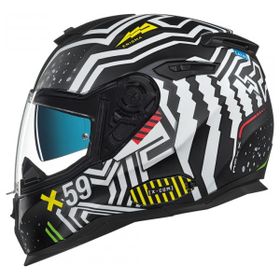 Nexx SX.100 Enigma Mat Siyah-Beyaz Motosiklet Kaskı