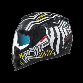 Nexx SX.100 Enigma Mat Siyah-Beyaz Motosiklet Kaskı