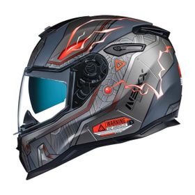 Nexx SX.100 Gigabot Full Face Sarı Kırmızı Motosiklet Kaskı