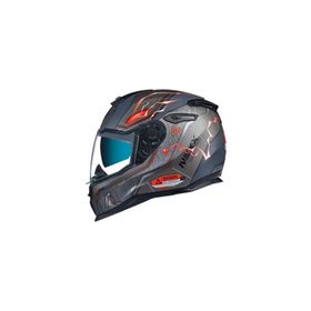 Nexx SX.100 Gigabot Mat Gri-Kırmızı Motosiklet Kaskı