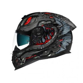 Nexx SX.100R Abisal Mat Siyah-Kırmızı Motosiklet Kaskı