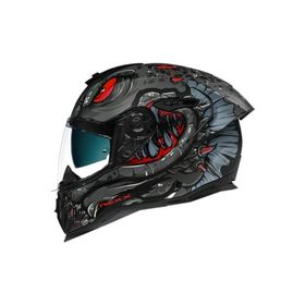 Nexx SX.100R Abisal Mat Siyah-Kırmızı Motosiklet Kaskı