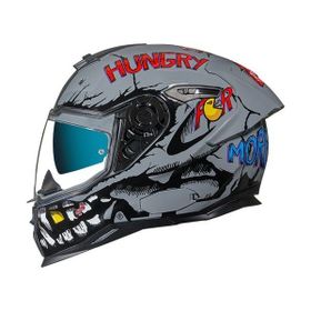 Nexx SX.100R Hungry Miles Full Face Gri Motosiklet Kaskı