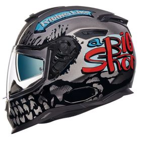 Nexx SX100 Big Shot Gri Kapalı Motosiklet Kaskı