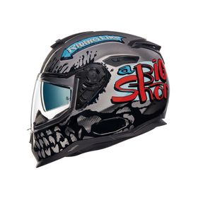 Nexx SX100 Big Shot Gri Kapalı Motosiklet Kaskı