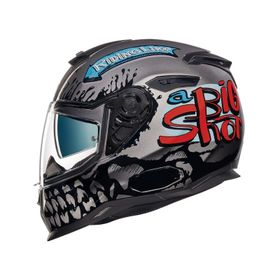 Nexx SX100 Big Shot Gri Kapalı Motosiklet Kaskı