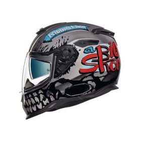 Nexx SX100 Big Shot Gri Kapalı Motosiklet Kaskı