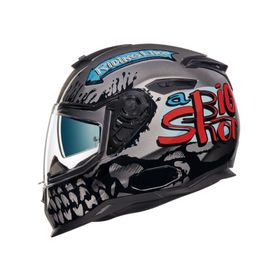 Nexx SX100 Big Shot Gri Kapalı Motosiklet Kaskı