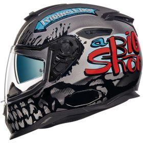 Nexx SX100 Big Shot Gri Kapalı Motosiklet Kaskı