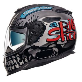 Nexx SX100 Big Shot Gri Kapalı Motosiklet Kaskı
