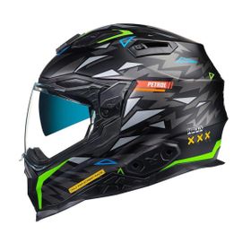 Nexx X.WST 2 Rockcity Kros Siyah Yeşil Motosiklet Kaskı