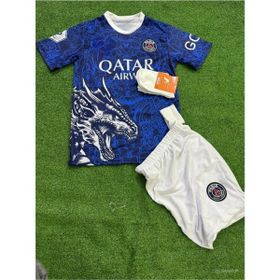 Neymar 10 Numara Mavi Kısa Kol Yeni Sezon Çocuklara Özel 3'lü Set Özel Tasarım Lacivert Futbol Forması