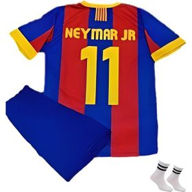 Neymar Jr Nostalji Bordo Barcelona 2011 London Şampiyonlar Ligi Finali 3'lü Çoçuk Futbol Forma Seti