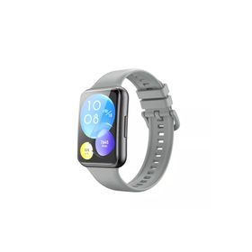 Nezih Case Huawei Watch Fit 2 Uyumlu Spor Jel Silikon Gri Kordon