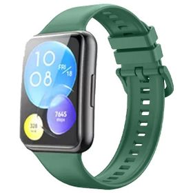 Nezih Case Huawei Watch Fit 2 Uyumlu Spor Jel Silikon Haki Kordon