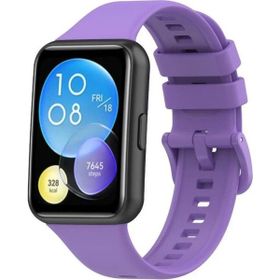 Nezih Case Huawei Watch Fit 2 Uyumlu Spor Jel Silikon Lila Kordon