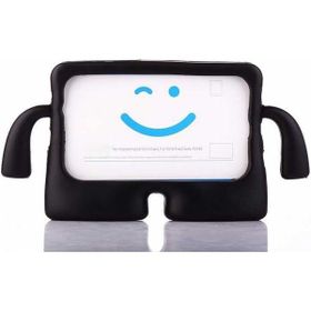 Nezih Case Samsung Tab A 8.0 2019 T290 Renkli Şık Tasarım Siyah + Nano Ekran Koruyucu Siyah Silikon Cep Telefonu Kılıf
