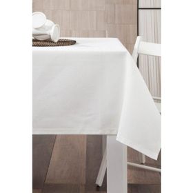 Nia Deco Beyaz Nano Keten 100x100 cm Masa Örtüsü
