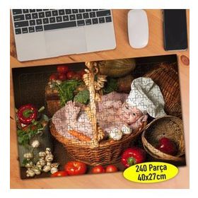 Nice8 Küçük Sevimli Aşçı Bebek 240 Parça Puzzle Yapboz