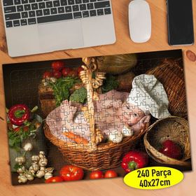 Nice8 Küçük Sevimli Aşçı Bebek 240 Parça Puzzle Yapboz