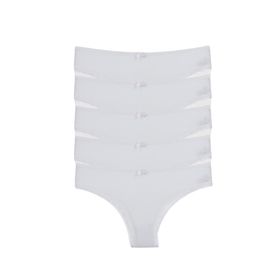 Nicoletta 91016-5_R01 Beyaz 5'li Paket Brazillian Kadın Külot