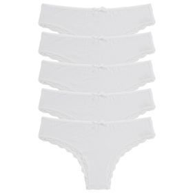 Nicoletta 91016-5_R01 Beyaz 5'li Paket Brazillian Kadın Külot