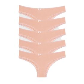 Nicoletta 91016-5_R23 Ten 5'li Paket Brazillian Kadın Külot
