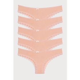 Nicoletta 91016-5_R23 Ten 5'li Paket Brazillian Kadın Külot