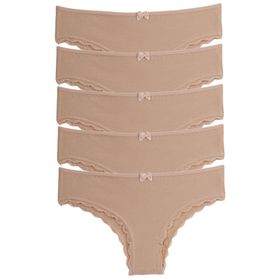 Nicoletta 91016-5_R23 Ten 5'li Paket Brazillian Kadın Külot