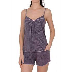 Nicoletta İp Askılı Cepli Viskon Kadın Şortlu Pijama Takımı