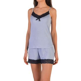 Nicoletta İp Askılı Cepli Viskon Kadın Şortlu Pijama Takımı