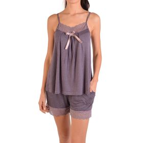 Nicoletta İp Askılı Cepli Viskon Kadın Şortlu Pijama Takımı