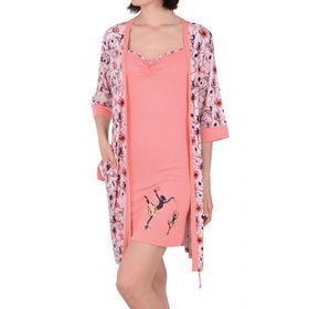Nicoletta İp Askılı Pembe Kadın Tunik Gecelik