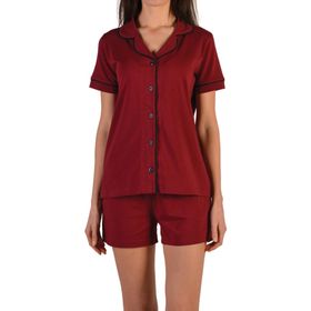 Nicoletta Kadın Şortlu Kısa Kollu Cepli Pamuk Pijama Takımı